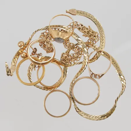 Diverse guld defekt/gravyr, 18K 44,8g.