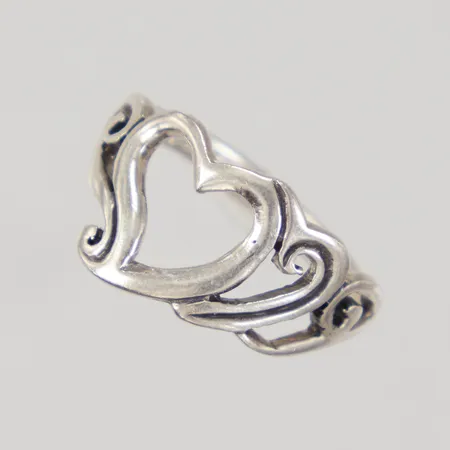 Ring med genombruten mönsterdekor Stl:16, bredd 10mm, Silver 925/1000 Vikt: 1,9 g