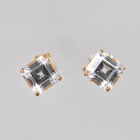 Örhängen med Bergkristall Ø 6,2mm, 18K Vikt: 1,9 g