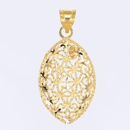 Hänge med genombruten dekor höjd 25mm inkl öglan 21K Vikt: 1 g