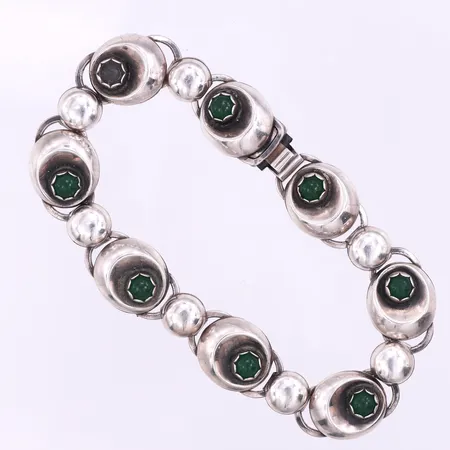 Armband med stenar,ALTON 1955, längd ca 19 cm,bredd 12.8 mm,1 sten saknas silver 830/1000. Vikt: 20,5 g