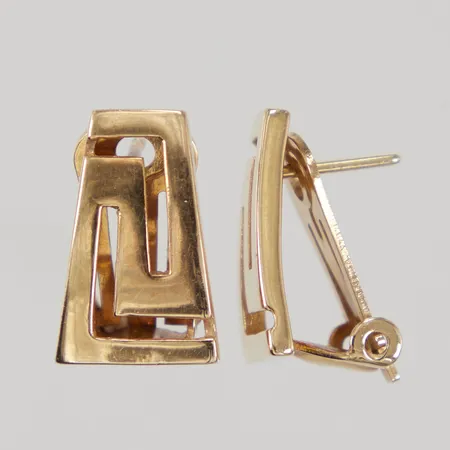 Ett par örhängen clips, längd 16,5mm, bredd 10mm, 14K Vikt: 4,6 g