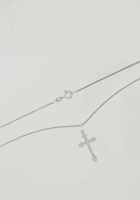 Halskedja med kors längd 40/2,5cm, Silver 830/1000 Vikt: 2,7 g