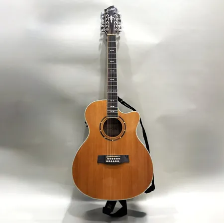 Aukustisk gitarr Hagström modell SIGRA-12-CE, serie-nr: C14100425, med inbyggd mikrofon, 12-strängad, saknas en sträng, axelband, mjukt fodral med slitage på dragkedjor Skickas med postpaket.