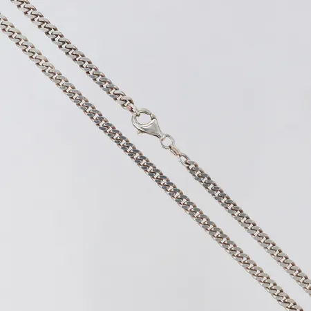 Kedja Pansar längd 45,5cm bredd 4mm GHA Silver 925/1000.  Vikt: 20,1 g