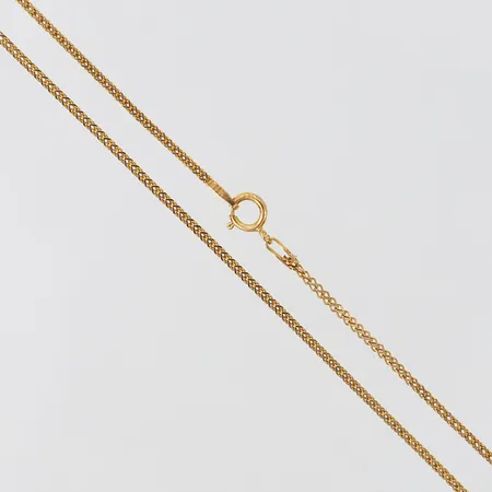 Kedja Rävsvans längd 44,5cm bredd 1,2mm 21K.  Vikt: 2,3 g