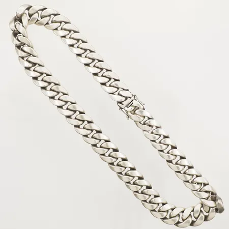 Kedja Pansar längd 46cm, bredd 16mm, repor, silver 925/1000  Vikt: 255,2 g