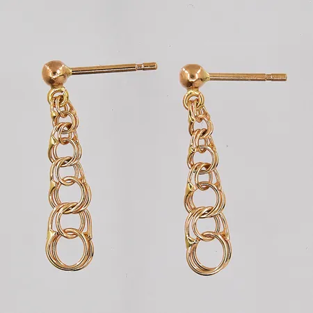 Örhängen Bismarck längd 23mm stoppar saknas 18K Vikt: 1,2 g