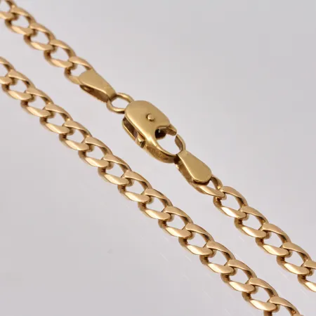 Kedja Pansar 55cm bredd 3,8mm sliten 18K guld, 19,86g Vikt: 19,9 g