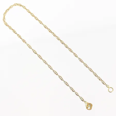 Armband Singapore Guldfynd längd 17,5cm bredd 1,5mm låsa saknas 18K.  Vikt: 1,1 g