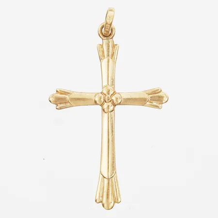 Hänge kors ca 30x20mm, 18K guld. Vikt: 1,2 g
