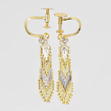 Örhängen längd 30mm skruvmodell, förgylld silver 925/1000 Vikt: 4,4 g