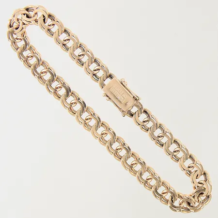 Armband Bismarck längd 19cm bredd 6,8mm 18K Vikt: 15,8 g