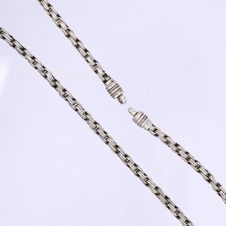 Halskedja defekt/ saknar lås silver 925/1000, vikt 52,2g Vikt: 52,2 g