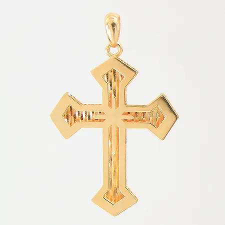 Hänge kors med genombruten dekor 46x29mm 21K Vikt: 3,7 g