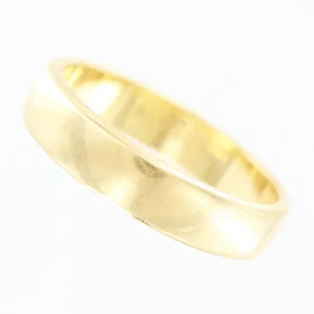 Ring Schalins slät stl:20 bredd 4,5mm gravyr 18K.  Vikt: 7 g