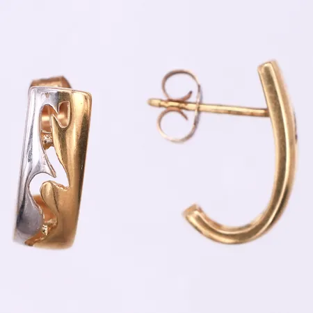 Ett par örhängen, 16,1x5,2mm, vitguldsdetaljer, stift, 18K, 2,7g.