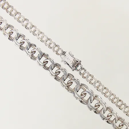 Collier doserad Bismarck GFAB längd 43cm bredd 5-10mm silver 925/1000 Vikt: 20,7 g