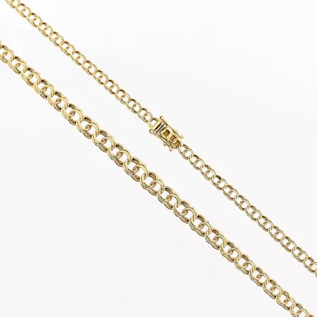 Collier doserad Bismarck längd 48,5cm bredd 3-5mm 18K.  Vikt: 10,9 g