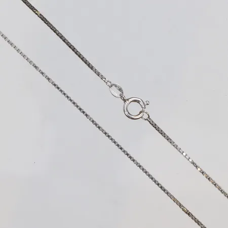 Kedja i vitguld Venezia 41cm bredd 1mm 18K Vikt: 3 g