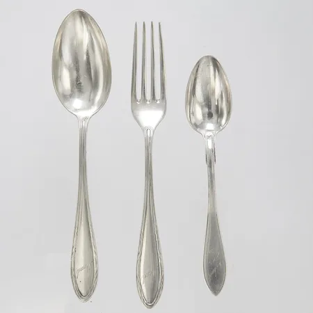 3 Bestick udda, personlig gravyr, repiga, K Anderson, Stockholm, 1923-1926, silver 830/1000 Vikt: 105,6 g