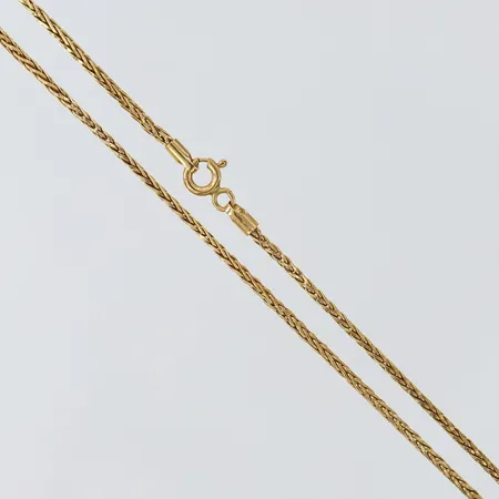 Kedja Rävsvans längd ca 45cm, bredd 1,5mm 18K Vikt: 3,4 g