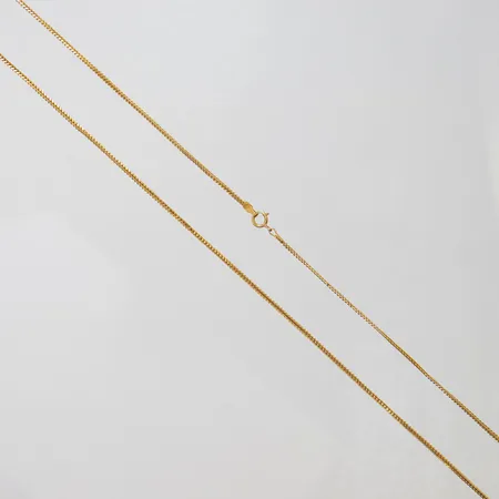 Kedja längd ca 66cm, bredd 1mm, defekt lås, ojämnheter, 21K Vikt: 4,9 g