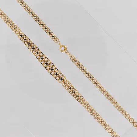 Collier doserad X-länk längd 48cm bredd 4,2-7,5mm 18K Vikt: 14,3 g