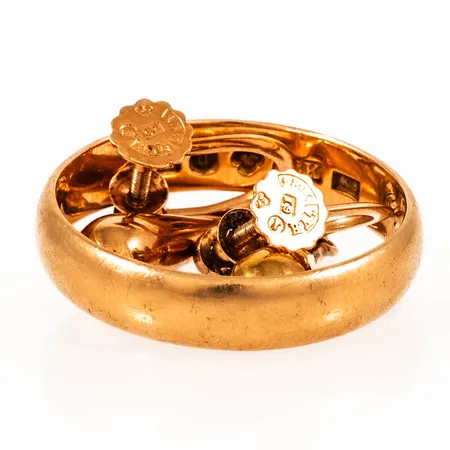 Diverse defekta / graverat guld 18K 6,9g. 