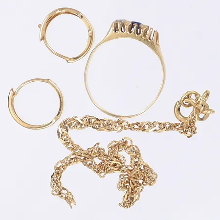 Diverse guld defekt 18K  Vikt: 4,8 g