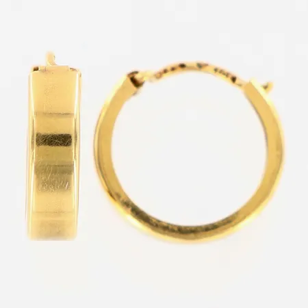Ett par örhängen Ø12mm, bredd ca 30mm, 18K Vikt: 1,3 g