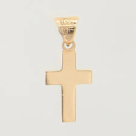 Hänge kors, längd 16mm, bredd 2,3-7,4mm, 18K  Vikt: 0,3 g