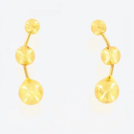 Ett par örhängen ca 17mm, 18K Vikt: 1 g