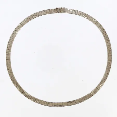 Collier 41cm bredd: 6mm, silver 835/1000 Vikt: 25,7 g