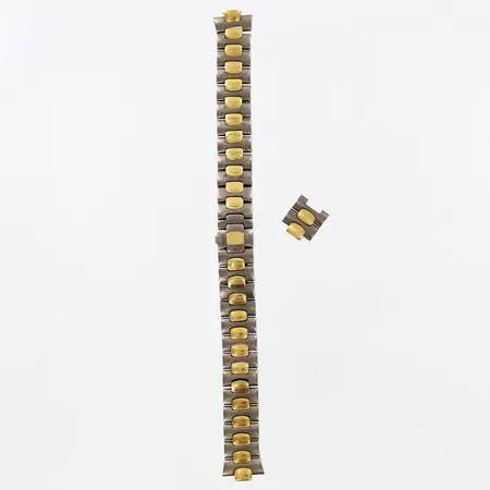 Klocklänk Omega Titan/18K 17cm, bredd:13-15mm, 2 extra länkar 15mm  Vikt: 0 g