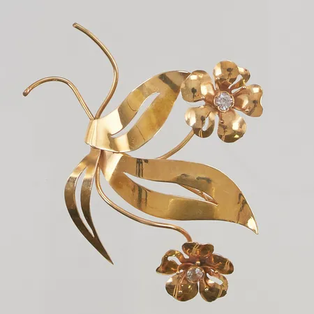 Brosch Segir 60mm vita stenar 18K 7,0g.