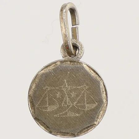 Hänge stjärntecken vågen Ø 12mm, repigt, Italien, 925/1000 silver Vikt: 1 g