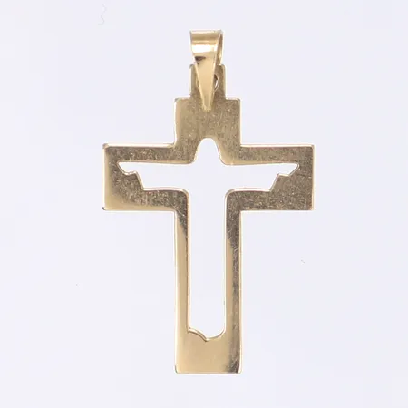 Hänge kors längd inkl ögla 25mm bredd 16mm 18K Vikt: 0,7 g