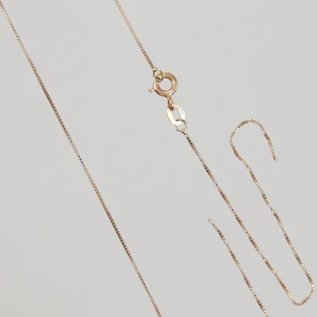Kedja Venezia längd 47,5 cm, bredd 1mm, defekt/av , GHA, 18K Vikt: 1,2 g