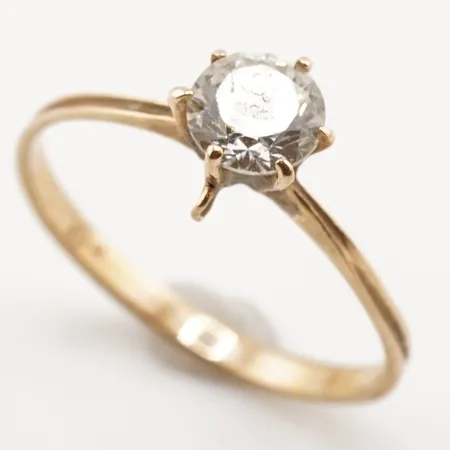 Ring m sten, stl 17½(55), Ø5mm, 18k Vikt: 1,5 g