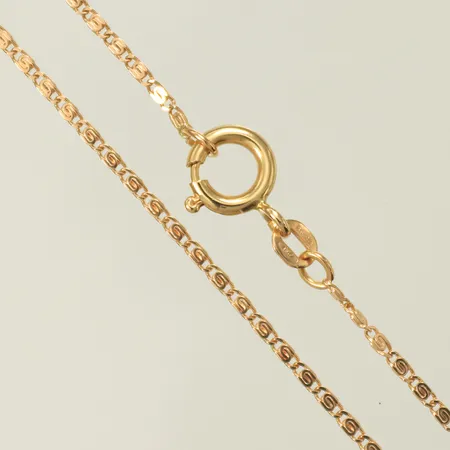 Halskedja längd 43cm bredd 1,5mm, 18K 3,6g Vikt: 3,6 g