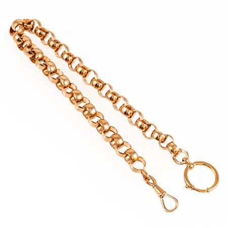 Klockkedja Ärtlänk 29cm bredd 8mm 18K 26,0g. 