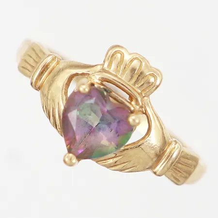 Ring claddagh stl:16¾, bredd: 1-11mm, 9K Vikt: 1,4 g