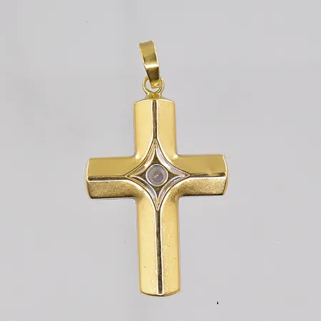 Hänge kors 30x17mm, sten saknas, 18K Vikt: 1,3 g