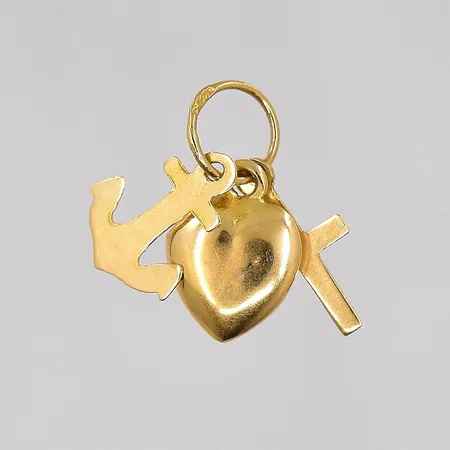 Hänge tro hopp och kärlek höjd 14mm bredd 8mm, 18K Vikt: 0,4 g