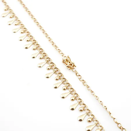 Collier bismarck, 47cm, bredd 10mm, 18k Vikt: 6,7 g