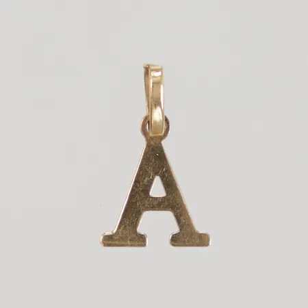 Hänge Bokstaven A längd 12mm, bredd 7mm, 18K Vikt: 0,8 g