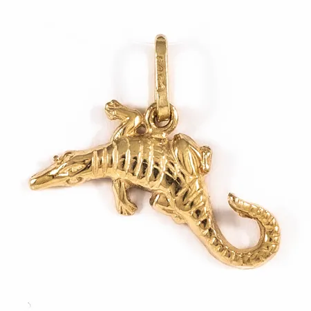 Hänge krokodil 22x16,5mm 14K 1,4g. 