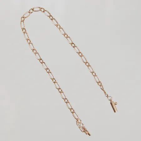Armband 20cm, bredd 3,1mm, låsåtta, ostämplad 18K,  Vikt: 4,7 g