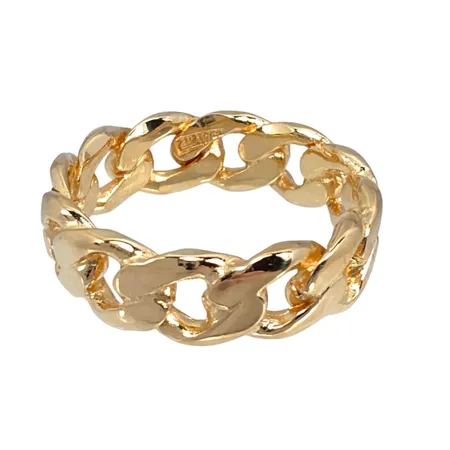 Ring Pansar i 18K guld, Guldfynd (GHA), stl:19½ mm, bredd 7 mm, fint skick Vikt: 8,7 g